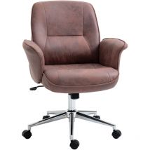 Vinsetto - Swivel Computer Office Chair Mid Back Desk Chair for Home Red