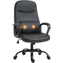 Vinsetto - Vibration Massage Office Chair w/ Adjustable Height usb Interface Black - Black