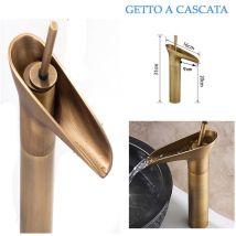 Vintage Badezimmer Mischbatterie Hoher Auslauf Wasserfall Auslauf Messing T2020