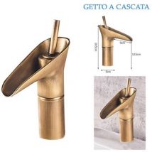 Vintage Badezimmer Mischbatterie Niedriger Auslauf Wasserfall Auslauf Messing T2021