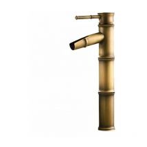 vintage Bronze antique plein Cuivre Bambou Mélangeur de cuisine de salle de bain Hôtel robinet robinet de lavabo, Cuivre,