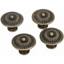 Echoo - Vintage Cabinet Drawer Cupboard Pull Handle Knob, Pack of 4 (Bronze)