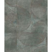 Noordwand - Wallpaper Vintage Deluxe Graphic Circle Look Grey and Brown