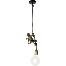Classic Pendant Lamp Gold with Rope - Animal Monkey
