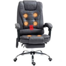 Vinsetto Ergonomic Heated 6 Points Vibration Massage Office Chair Dark Grey