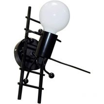 Wottes - Vintage Industrial Wall Light Black Climbing Stairs Wall Lamp Art Deco Wall Sconce
