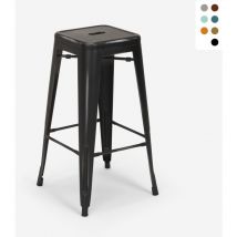 Ahd Amazing Home Design - barhocker hocker aus metall im industriedesign 78cm steel stale - Schwarz