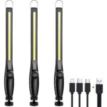 LED-Arbeitsleuchte, Mechanikerlampe, Werkstatt, Baustelle, wiederaufladbar, leistungsstarke magnetische Garagenlampe, wiederaufladbar, tragbar, LED,