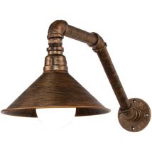Wottes - Retro Industrielle Wandleuchte Retro Kreative Wandlampe E27 Schmiedeeisen Wasserrohr Wandlampe Bronze