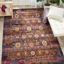 Vintage Kashan VKA03 Red Multi 239cm x 300cm Rectangle - Multicoloured and Red