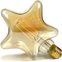 Vintage Led-lampe 4w Warmweiß 2700kelvin Große Kristall-led-lampe 220/240v Edison-schraubsockel E27 Spezielle Dekorative Lampe G125 (stern) [