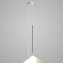 LED Lámpara Colgante de Techo Moderno Luz Colgante Metal Iluminación de Techo Interior Luz Variable de Tres Colores Blanco