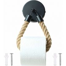 Vintage-Toilettenpapierhalter aus Seil zur Wandmontage, Toilettenpapierhalter aus Seil, an der Wand montierter Toilettenpapierrollenhalter aus