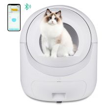 Litiere Chat Autonettoyante, 70L+10L, Bac à litière autonettoyant, Robot Nettoyeur Automatique de litière pour Chat avec Contrôle app, Maison De