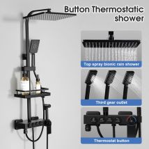 Vinteky - Système de Douche Colonne de Douche avec Mitigeur Colonne de Douche Thermostatique Avec douche à effet pluie et douchette à main