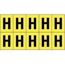 Signs & Labels 22 x 38mm Vinyl Cloth Letters Card H