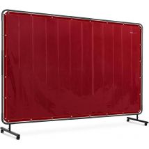 Stamos Germany - Vinyl Welding Screen Welding Curtain + Frame Wheels Flame Retardant 239x196cm