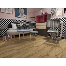 Lames Sol Vinyle Rigide Xl - Aspect Chêne Naturel Fumé - 6/0,55 X 228 X 1520 Mm - 2,42 M² Vienne