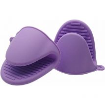 Violet, 2 pièces) Gants de four en silicone, prêts à être utilisés dans des casseroles ou dans la cuisine comme supports de casseroles ou supports à