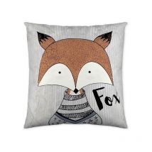 Etérea - Dekokissen Kissenhülle Fuchs 40x40 cm - Grau
