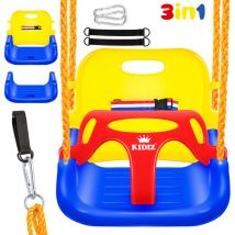 Altalena per bambini Altalena per bambini 3 in 1 seggiolino regolabile Altalena da giardino regolabile per bambini con schienale e cintura di