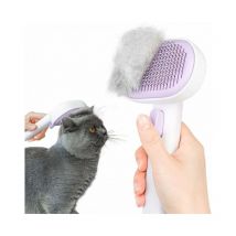 Cyslmuk - Violette) Brosse Chats Chiens,Brosse pour Chat Autonettoyante pour Chat Chien Poil Long Court en Conception à une Touche, pour Eliminer