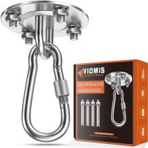Goplus - Viomis Amaca Da Soffitto In Acciaio Inox Di Alta Qualità, Portata 400 Kg, Per Poltrona Sospesa, Sacco Da Boxe, Sling Trainer, Telo Da Yoga, 