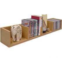 Virgo - 84 cd / 56 dvd / Blu-ray / Video Media Wall Storage Shelf - Beech - Beech