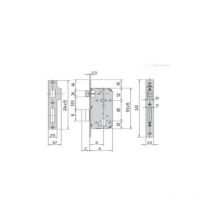 Art 7435 Serrure a mortaiser laiton avec entrA e 35 mm sans cylindre - Viro