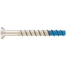 Vis a béton Bimetal à pointe acier au carbone trempé - Corp acier inox A4 - Homologué ETE Opt.1 - Tête fraisée Boite de 50 - Ø10 x 70
