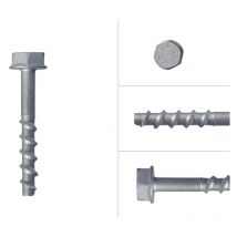 Vis à béton galvanisée M6 x 60 mm tête hexagonale SW13 - Boîte de 100 pièces