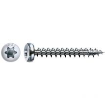 Vis universelle, 5 x 40 mm, 500 pièces, filetage complet, tête demi-ronde, t-star plus T20, 4CUT, wirox - 0201010500405 - Spax