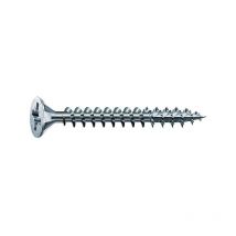Vis à bois aggloméré tête fraisée empreinte pozidriv acier zingué blanc entièrement filetées Wirox, Ø 3 mm, longueur 10 mm, boît - SPAX