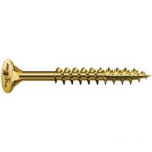 Vis à bois aggloméré tête fraisée Pozidriv partiellement filetée revêtement yellox 4x40mm boîte de 1000 pièces Spax