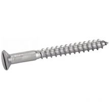 Tornillo avellanado ranurado para madera - Acero inoxidable A4 3x16 mm - Caja de 200