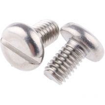 Vis à métaux RS PRO M6 à tête Cylindrique fendue en Acier Inoxydable, 10mm ( Prix pour Sachet de 50 )