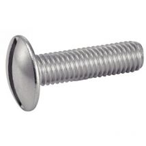 Topcar - Tornillos met licos, cabeza redonda grande -poelier- ranurados - Acero inoxidable A2 6x20 mm - Caja de 200