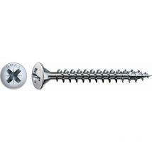 Vis universelle, 3,5 x 15 mm, 1000 unités, Tête centrante, Tête bombée fraisée, Cruciforme Z2, 4CUT, wirox - 0241010350155 - Spax