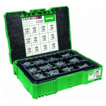 Coffret Box systainer T-Loc i, jeu de vis de 12 tailles différentes, tête fraisée, t-star plus, 4CUT, wirox - Spax