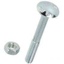 Le Sanitaire - Vis à tête plate galvanisée M8 x 25 mm avec écrou hexagonal