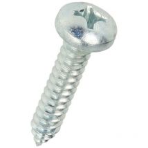 Vis à tôle galvanisée ø 3,5 x 16 mm à tête bombée et empreinte cruciforme