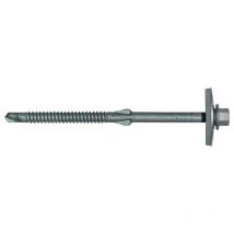Vis acier galvanisé à ailettes canalvis bois tête hexagonale, fixation de support de tuiles canal, 6,5x130, 100 p Etanco