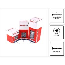 670356 PowerFast ii fpf ii ctf 5,0x45 bc 200 con cabeza avellanada, engarce tx, rosca total y cincado - Fischer