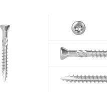 Vis aggloméré en acier inoxydable A410 4 x 30 mm Torx 20 avec pointe anti-fendage - 200 pièces