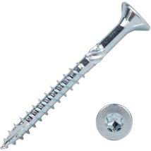 Vis agglomérées galvanisées 5 x 50 mm Torx 25 vis pour panneaux d'aggloméré torx - Boîte de 200 vis
