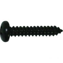 Vis autoforantes noires 3.5 x 16 mm tête cylindrique - 100 pièces