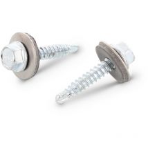 Vis autoperceuse Bimétal Tête hexagonale th 5.5X35 Filetage total Rondelle d'étanchéite avec joint-1 pièce