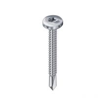Viswood - Vis autoperceuses tête cylindrique empreinte Torx acier zingué blanc entièrement filetées, 3,5x12,7mm boîte de 500 pièces