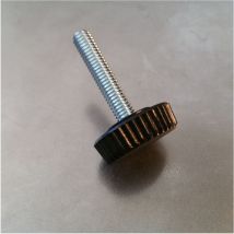 Vis Express - Vis bouton de serrage Nylon Noir M4X12 Diamètre de tête: 20-200 pièces