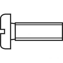 Vis cylindrique Toolcraft 839653 100 pc(s) M2 25 mm tête cylindrique plat acier din 84